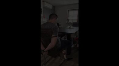 Slave tied to a chair and smell my sweaty feet