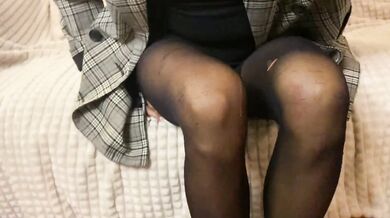 Hot SOCKJOB after WORK (She had a LONG day ). Making me CUM on her Dirty Socks. (Grey Ankle Socks)