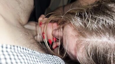 Pure POV fun deep throat and cum in her mouth after a quick anal warm up