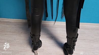 BBC Strapon - Chastity slave ridden hard